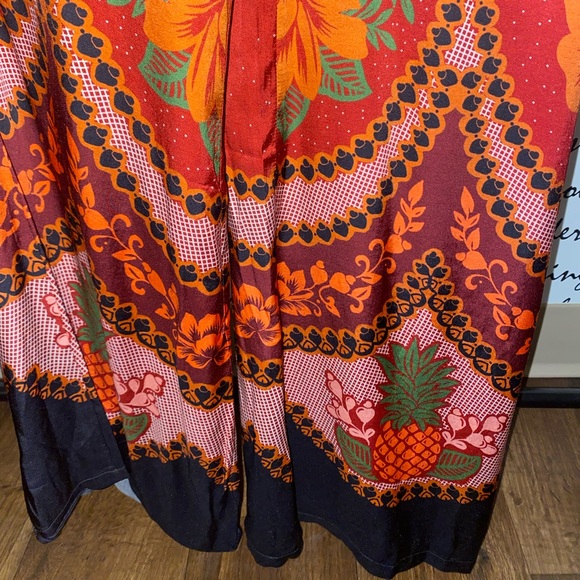 FARM RIO X ANTHROPOLOGIE ONE-SHOULDER PRINTED SATIN JUMPSUIT - Picture 8 of 14